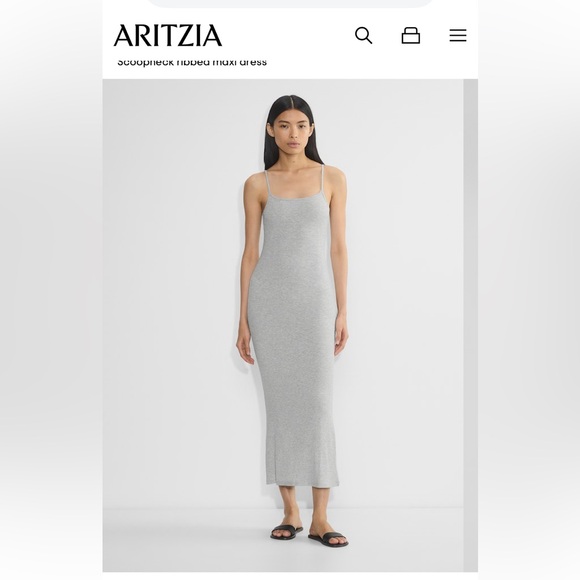 Aritzia Dresses & Skirts - Aritzia The Group Luxe Lounge Retreat Cami Dress in gray